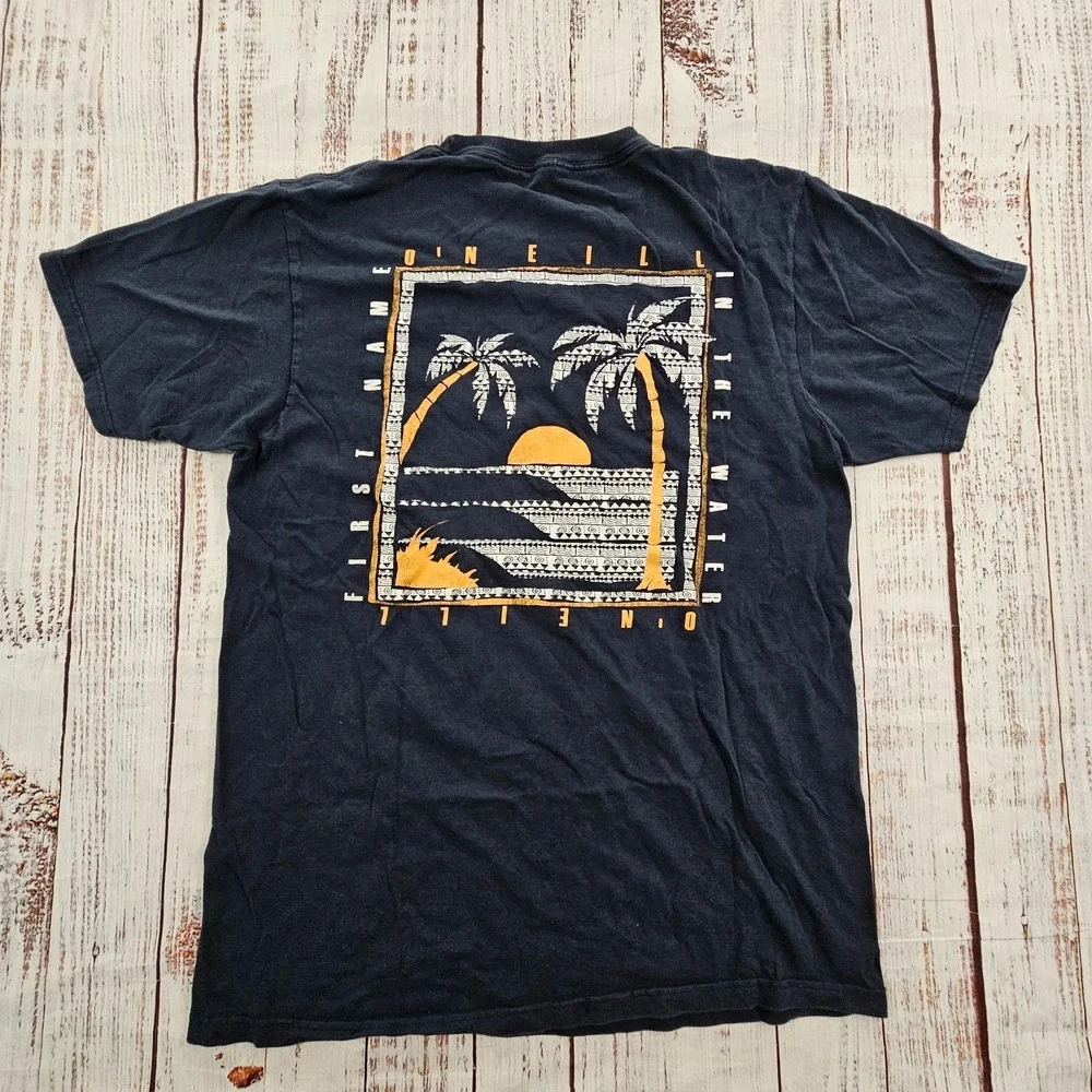 O'Neill Ocean Sunset Blue Short Sleeve Modern Fit Cotton T-Shirt Men's M
